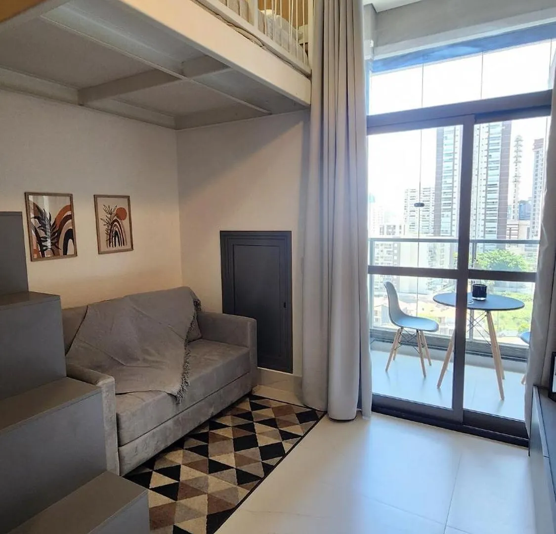 1107 Studio Mezanino Metro Brooklin Consulado Vibra Morumbis Interlagos Сан-Пауло Апартаменты
